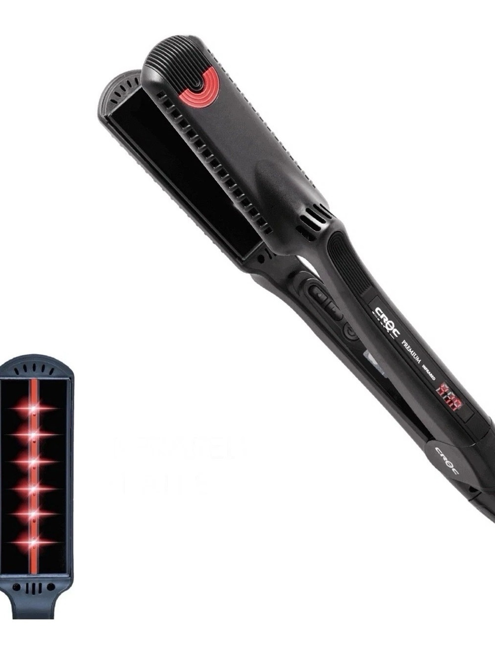 Premium Infrared Black Titanium Flat Iron 1.5"